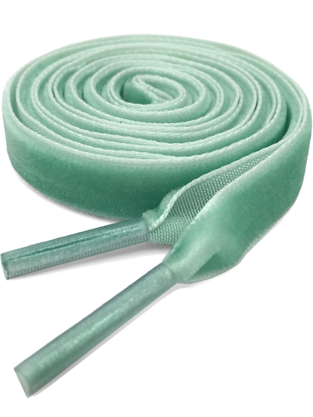 Light Green Velvet Shoelaces